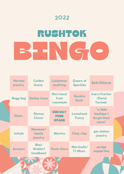 2022 RushTok Bingo Game Night