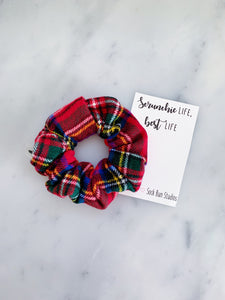 Scottish Tartan Flannel Scrunchie