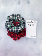 Load image into Gallery viewer, SALE Buffalo Check Plaid Christmas Trees Scrunchie