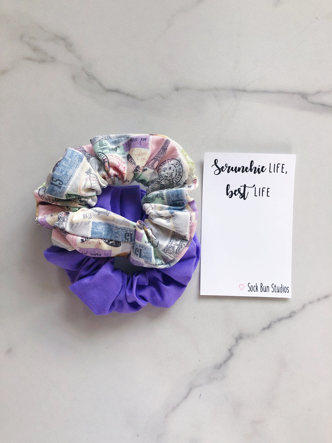 SALE WEEKLY DUO Paris In Spring Lilac Scrunchie Duo