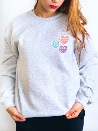 Bridgerton Candy Hearts Sweatshirt