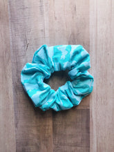 Load image into Gallery viewer, Velvet Blue Bunny Easter Scrunchie