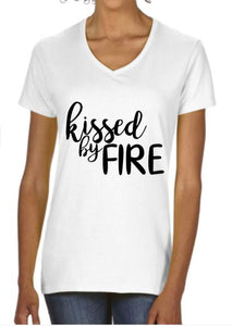Kissed By Fire Game Of Thrones Women's V-Neck T-Shirt