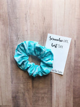 Load image into Gallery viewer, Velvet Blue Bunny Easter Scrunchie