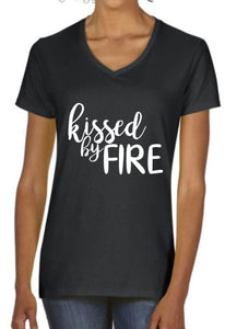 Kissed By Fire Game Of Thrones Women's V-Neck T-Shirt