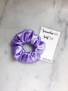 Lilac Satin Scrunchie