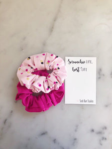SALE WEEKLY DUO Pretty In Pink Scrunchie Duo