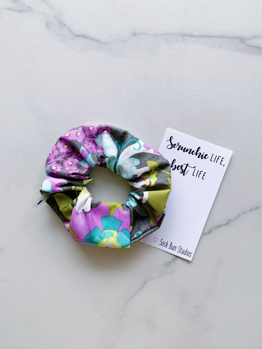 SALE THROWBACK Lilac Blossoms Scrunchie