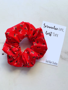 SALE Throwback Christmas Candy Cane Scrunchie