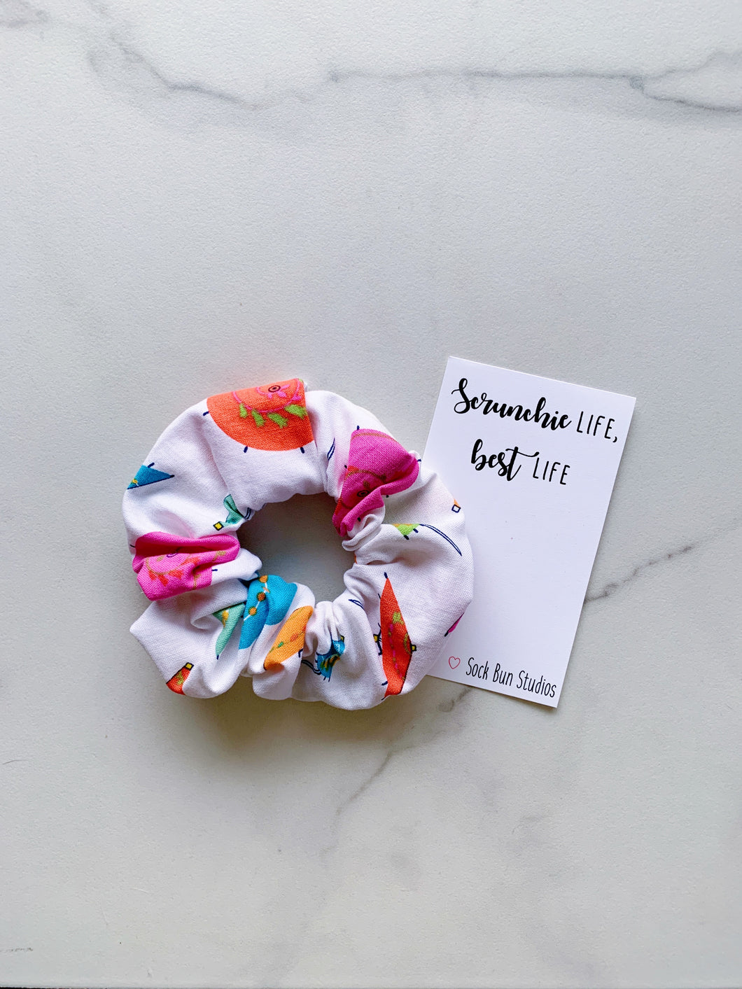 SALE THROWBACK Cocktail Hour Scrunchie