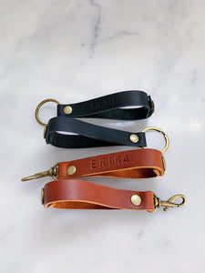 Scrunchie Key Ring Bracelet Leather Adapter