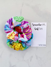 Load image into Gallery viewer, WEEKLY DUO Tie Dye Easter Egg Scrunchie Duo